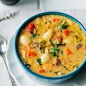 Creamy Sausage, Turkey and Gnocchi Soup